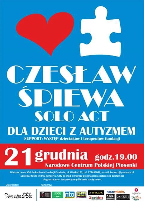 Czesław Śpiewa Solo Act na rzecz Fundacji Prodeste